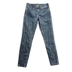 Signature by Levi Strauss & Co Womens Modern Skinny Jeans Blue Leopard Print